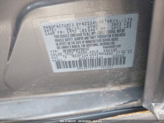 Photo 8 VIN: 3N1AB7AP9FY300107 - NISSAN SENTRA 