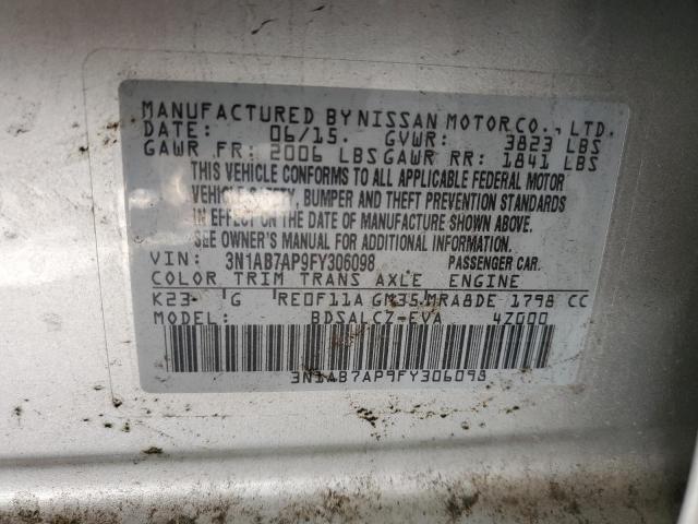 Photo 12 VIN: 3N1AB7AP9FY306098 - NISSAN SENTRA 