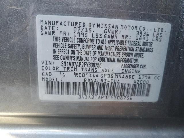 Photo 11 VIN: 3N1AB7AP9FY308756 - NISSAN SENTRA S 