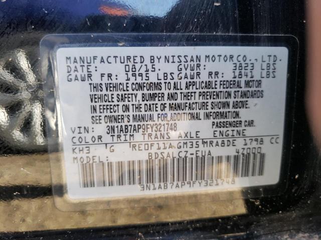 Photo 9 VIN: 3N1AB7AP9FY321748 - NISSAN SENTRA S 