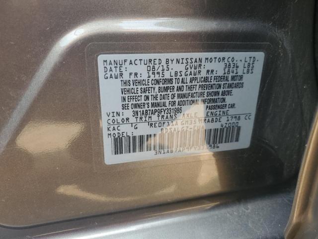 Photo 11 VIN: 3N1AB7AP9FY331986 - NISSAN SENTRA S 