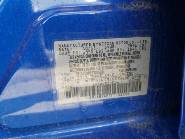 Photo 9 VIN: 3N1AB7AP9FY355804 - NISSAN SENTRA S 