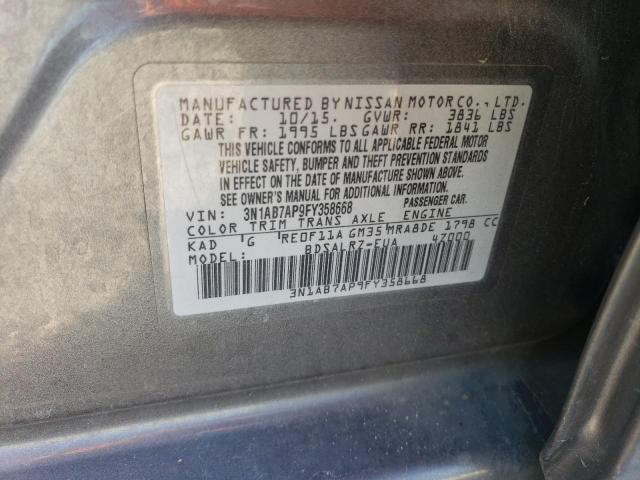 Photo 11 VIN: 3N1AB7AP9FY358668 - NISSAN SENTRA S 