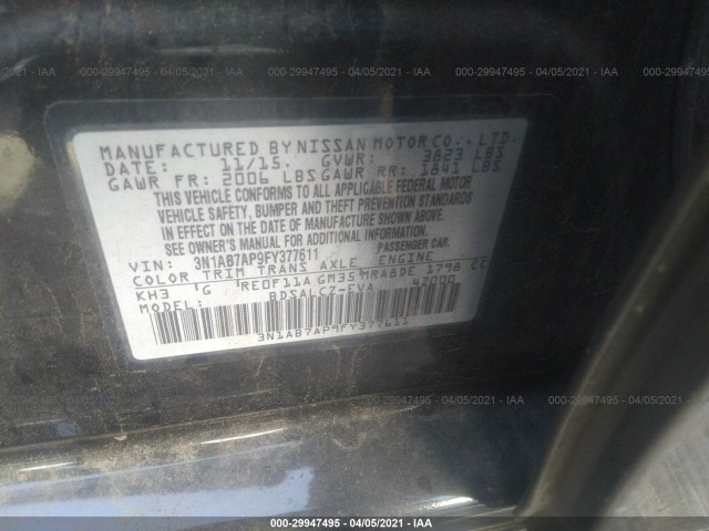 Photo 8 VIN: 3N1AB7AP9FY377611 - NISSAN SENTRA 