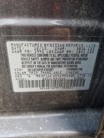 Photo 11 VIN: 3N1AB7AP9FY382887 - NISSAN SENTRA S 