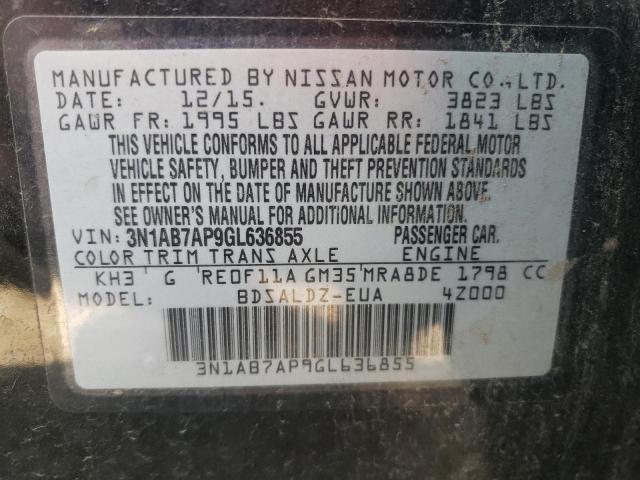 Photo 11 VIN: 3N1AB7AP9GL636855 - NISSAN SENTRA S 