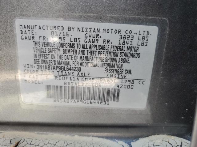 Photo 9 VIN: 3N1AB7AP9GL644230 - NISSAN SENTRA S 