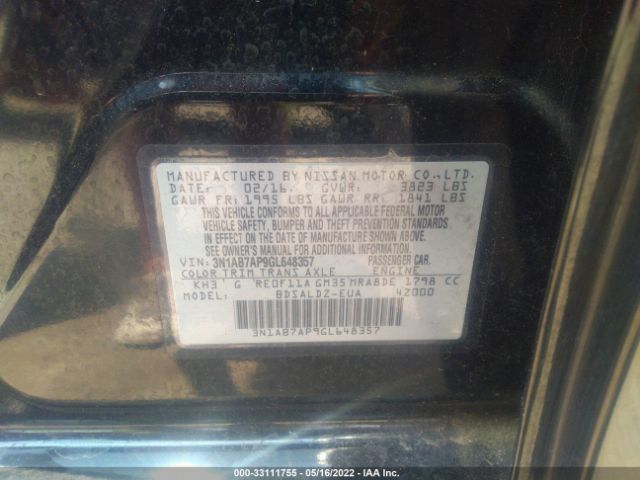 Photo 8 VIN: 3N1AB7AP9GL648357 - NISSAN SENTRA 