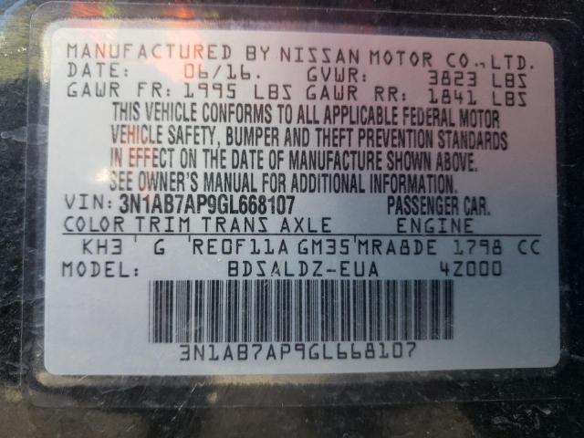 Photo 11 VIN: 3N1AB7AP9GL668107 - NISSAN SENTRA 