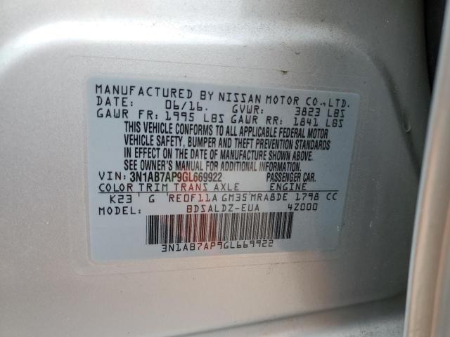 Photo 11 VIN: 3N1AB7AP9GL669922 - NISSAN SENTRA S 