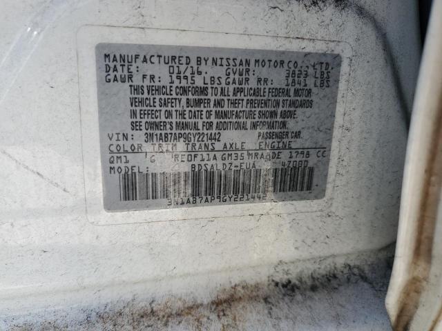 Photo 11 VIN: 3N1AB7AP9GY221442 - NISSAN SENTRA S 