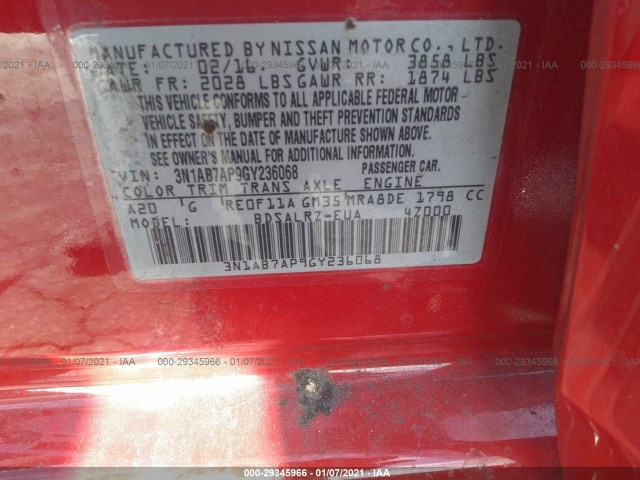 Photo 8 VIN: 3N1AB7AP9GY236068 - NISSAN SENTRA 