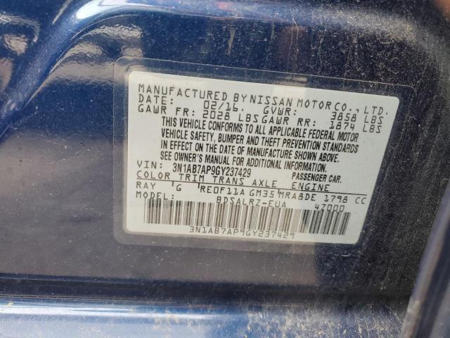 Photo 12 VIN: 3N1AB7AP9GY237429 - NISSAN SENTRA S 