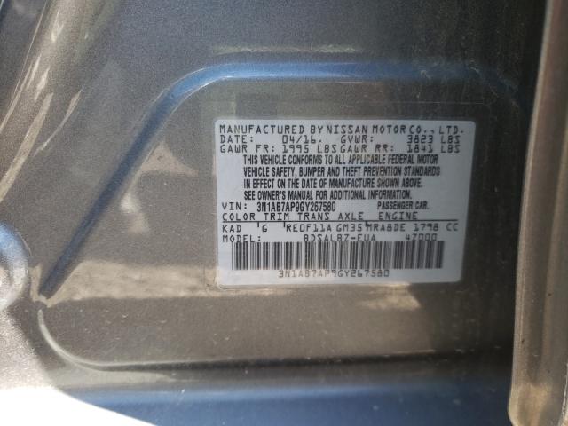 Photo 9 VIN: 3N1AB7AP9GY267580 - NISSAN SENTRA S 