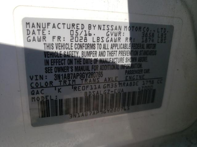 Photo 11 VIN: 3N1AB7AP9GY280765 - NISSAN SENTRA S 