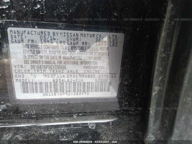 Photo 8 VIN: 3N1AB7AP9GY285495 - NISSAN SENTRA 