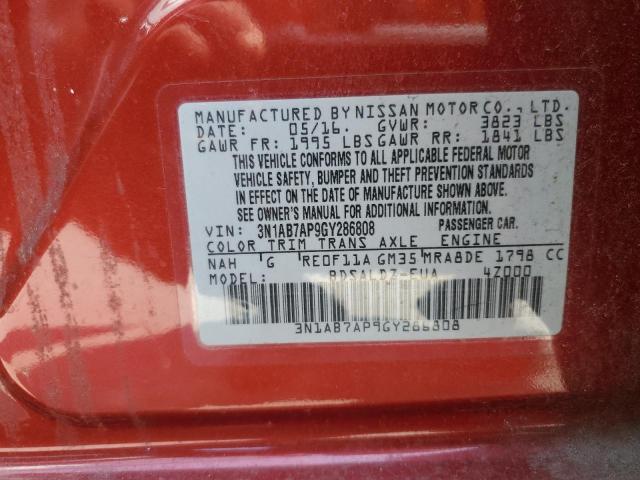 Photo 11 VIN: 3N1AB7AP9GY286808 - NISSAN SENTRA S 