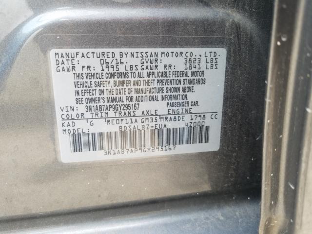 Photo 9 VIN: 3N1AB7AP9GY295167 - NISSAN SENTRA S 