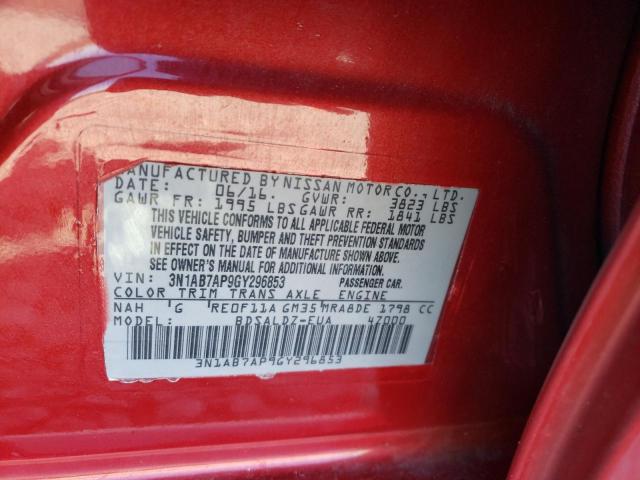 Photo 11 VIN: 3N1AB7AP9GY296853 - NISSAN SENTRA S 