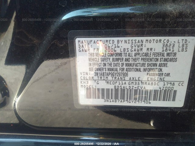 Photo 8 VIN: 3N1AB7AP9GY297906 - NISSAN SENTRA 