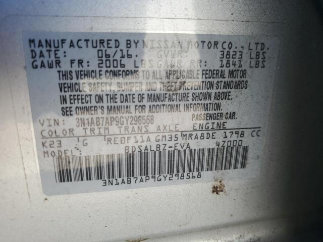 Photo 11 VIN: 3N1AB7AP9GY298568 - NISSAN SENTRA S 