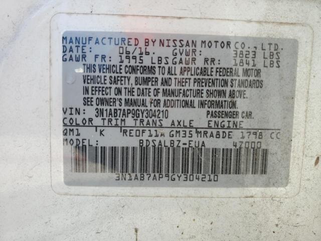 Photo 12 VIN: 3N1AB7AP9GY304210 - NISSAN SENTRA S 