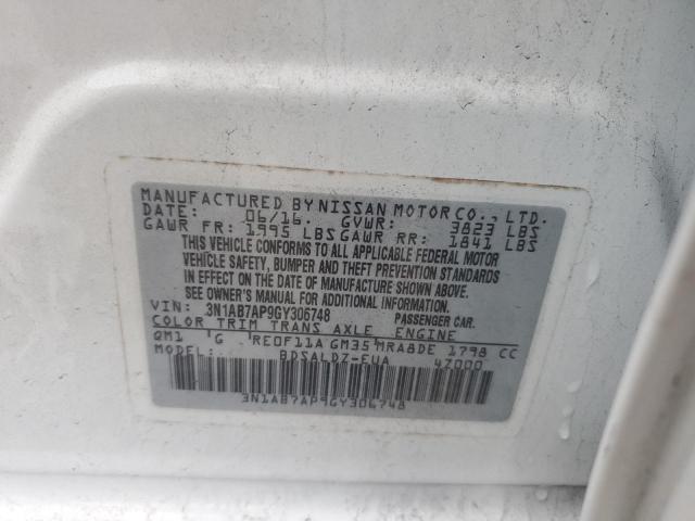 Photo 11 VIN: 3N1AB7AP9GY306748 - NISSAN SENTRA S 