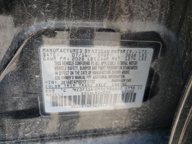 Photo 9 VIN: 3N1AB7AP9GY313702 - NISSAN SENTRA S 