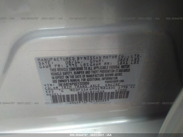 Photo 8 VIN: 3N1AB7AP9GY320889 - NISSAN SENTRA 