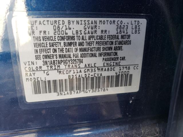 Photo 11 VIN: 3N1AB7AP9GY325784 - NISSAN SENTRA 