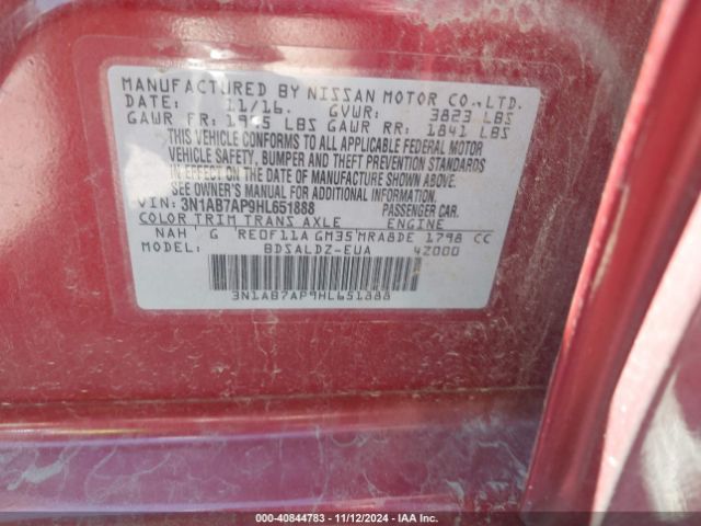 Photo 8 VIN: 3N1AB7AP9HL651888 - NISSAN SENTRA 