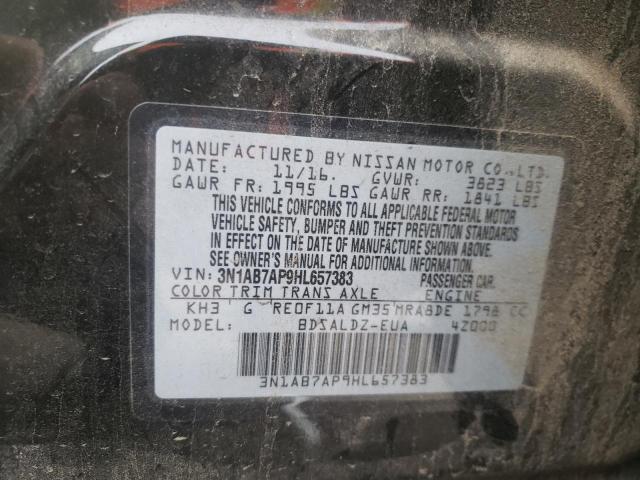 Photo 11 VIN: 3N1AB7AP9HL657383 - NISSAN SENTRA S 