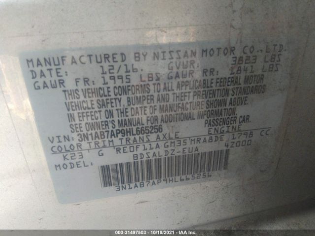 Photo 8 VIN: 3N1AB7AP9HL665256 - NISSAN SENTRA 