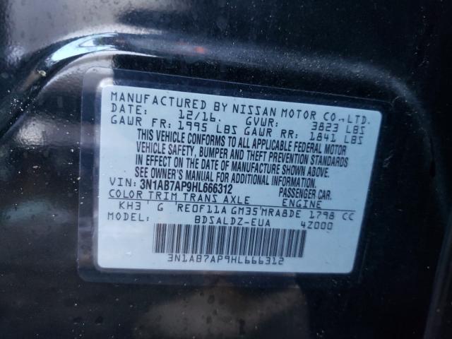 Photo 9 VIN: 3N1AB7AP9HL666312 - NISSAN SENTRA S 