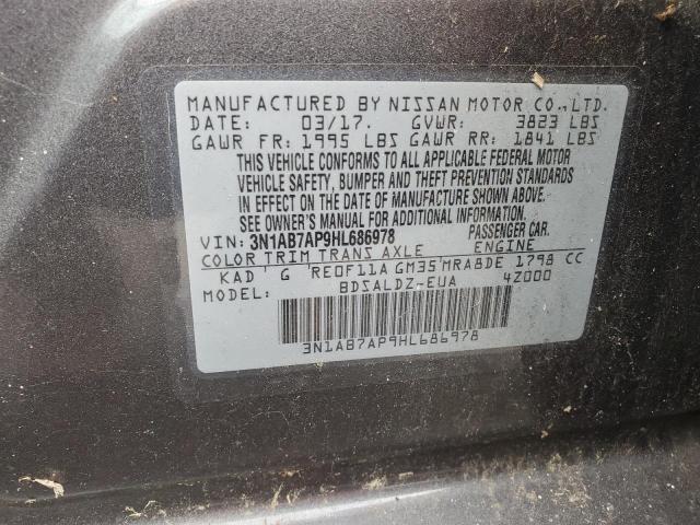 Photo 11 VIN: 3N1AB7AP9HL686978 - NISSAN SENTRA S 