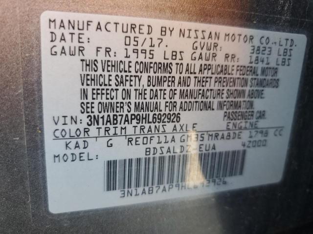 Photo 12 VIN: 3N1AB7AP9HL692926 - NISSAN SENTRA S 