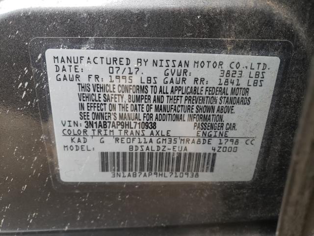 Photo 9 VIN: 3N1AB7AP9HL710938 - NISSAN SENTRA S 