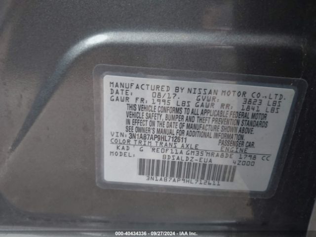 Photo 8 VIN: 3N1AB7AP9HL712611 - NISSAN SENTRA 