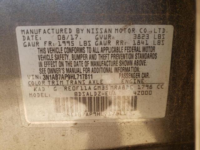 Photo 9 VIN: 3N1AB7AP9HL717811 - NISSAN SENTRA S 