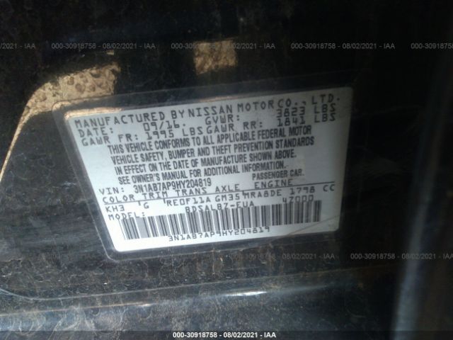 Photo 8 VIN: 3N1AB7AP9HY204819 - NISSAN SENTRA 