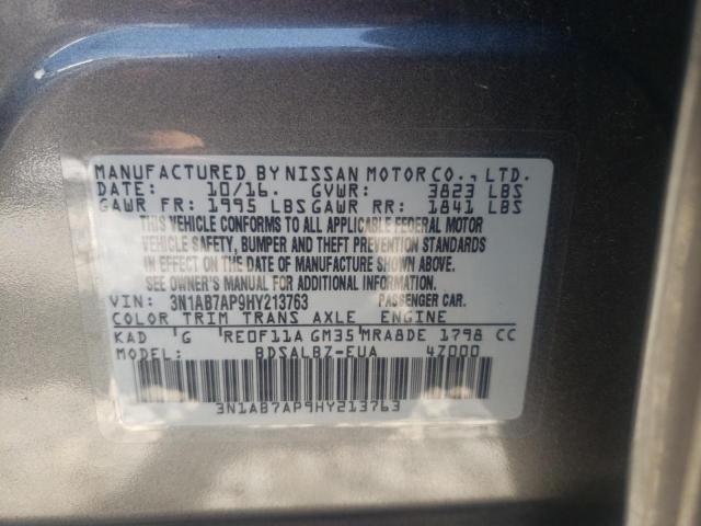 Photo 11 VIN: 3N1AB7AP9HY213763 - NISSAN SENTRA S 