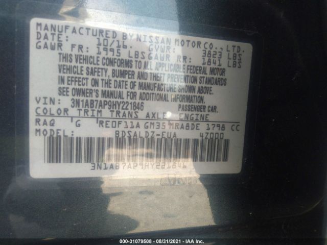 Photo 8 VIN: 3N1AB7AP9HY221846 - NISSAN SENTRA 