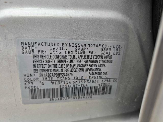 Photo 9 VIN: 3N1AB7AP9HY244575 - NISSAN SENTRA S 