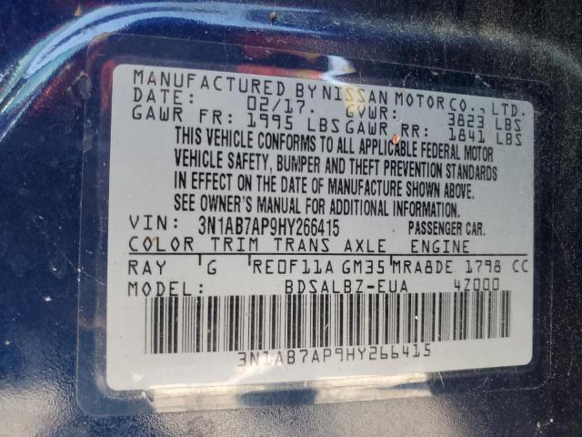 Photo 11 VIN: 3N1AB7AP9HY266415 - NISSAN SENTRA S 