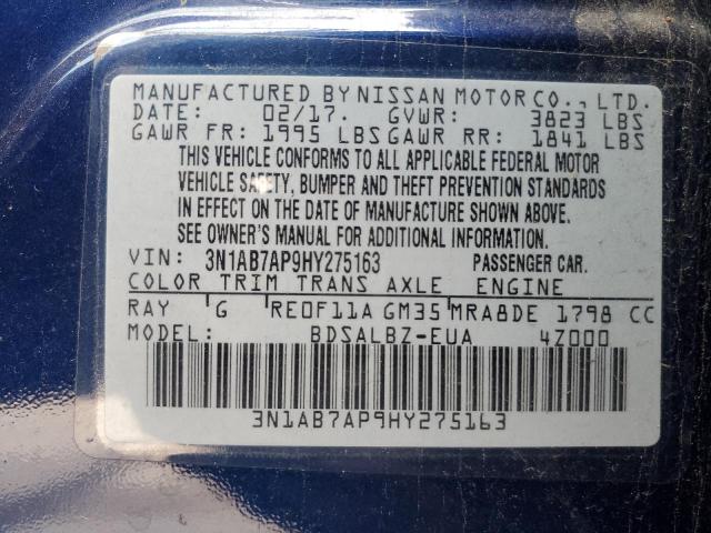 Photo 11 VIN: 3N1AB7AP9HY275163 - NISSAN SENTRA 