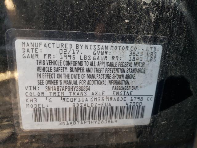 Photo 9 VIN: 3N1AB7AP9HY280864 - NISSAN SENTRA S 