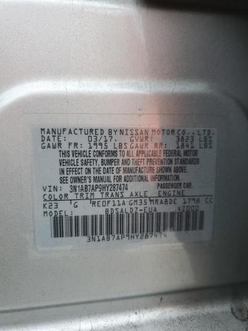 Photo 12 VIN: 3N1AB7AP9HY287474 - NISSAN SENTRA 