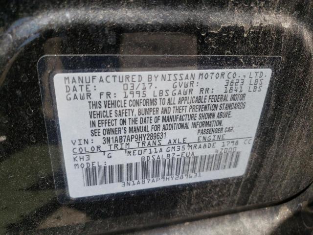 Photo 12 VIN: 3N1AB7AP9HY289631 - NISSAN SENTRA S 