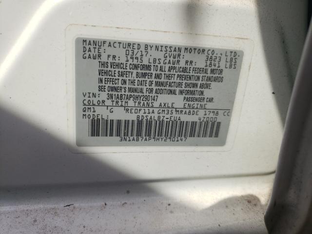 Photo 9 VIN: 3N1AB7AP9HY290147 - NISSAN SENTRA S 