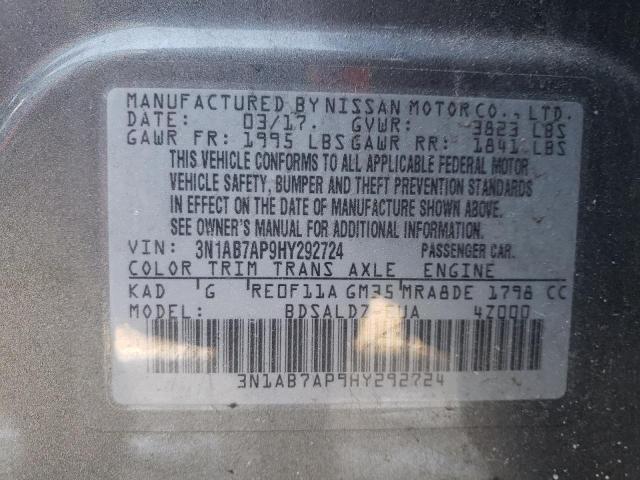 Photo 12 VIN: 3N1AB7AP9HY292724 - NISSAN SENTRA S 